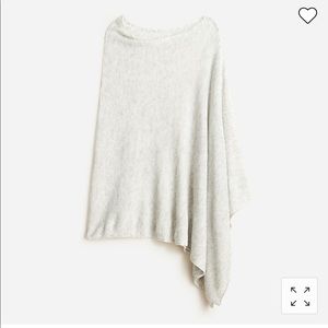 NWOT J Crew Cashmere-Wool Poncho - Heather Dove (Grey)